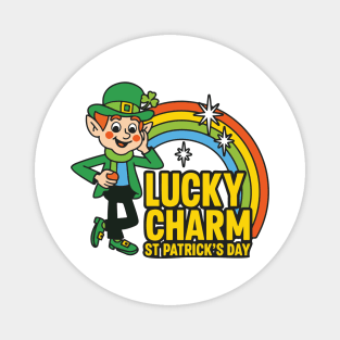 Lucky Charm St Patrick's Day Funny Mens Graphic Irish Humor Men Novelty Sarcastic Funny Magnet